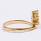 18 Karat Gelbgold Ring mit 5 Diamanten 0,20 ct, 1970er 3