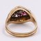 18k Yellow Gold Ring with Diamonds Rubies and Emeralds, 1960s, Image 4