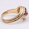 18k Yellow Gold Ring with Diamonds Rubies and Emeralds, 1960s, Image 3