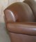 Large Contemporary Solid Brown Sofa with Brass Castors in the Style of Howard & Sons 15