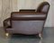 Large Contemporary Solid Brown Sofa with Brass Castors in the Style of Howard & Sons, Image 18