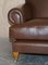 Large Contemporary Solid Brown Sofa with Brass Castors in the Style of Howard & Sons 12