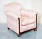 Victorian Pink Silk Upholstery Sofa & Armchair Suite with Hand Carved Goat Hoof Feet, Set of 3 12