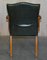 Fauteuil de Direction Chesterfield Vintage en Cuir Vert 11