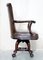 Antique Brown Leather Swivel Captains Chair with Claw & Ball Feet from Thomas Chippendale 11