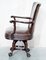 Antique Brown Leather Swivel Captains Chair with Claw & Ball Feet from Thomas Chippendale 16