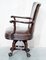 Antique Brown Leather Swivel Captains Chair with Claw & Ball Feet from Thomas Chippendale, Image 16