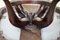 Antique Brown Leather Swivel Captains Chair with Claw & Ball Feet from Thomas Chippendale 18