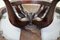 Antique Brown Leather Swivel Captains Chair with Claw & Ball Feet from Thomas Chippendale, Image 18