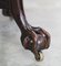 Antique Brown Leather Swivel Captains Chair with Claw & Ball Feet from Thomas Chippendale 10