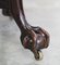 Antique Brown Leather Swivel Captains Chair with Claw & Ball Feet from Thomas Chippendale, Image 10
