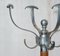 Brown Leather Heavy Chrome Frame Hand Stitched Coat & Hat Stand or Rack 4