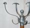 Brown Leather Heavy Chrome Frame Hand Stitched Coat & Hat Stand or Rack, Image 4
