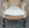 Antique Victorian Deconstructed Wingback Armchairs with Claw & Ball Feet, Set of 2 15
