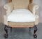 Antique Victorian Deconstructed Wingback Armchairs with Claw & Ball Feet, Set of 2 3