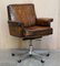 Brown Leather Ds-35 Office Captains Swivel Armchair from de Sede 2