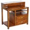 Mahogany & Brass Military Campaign Workstation Desk for Home Computer, Image 1