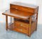 Mahogany & Brass Military Campaign Workstation Desk for Home Computer, Image 16