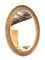 LargeVintage Oval Framed Gold Decorative Carved Wall Mirror, 1950s 1