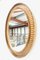 LargeVintage Oval Framed Gold Decorative Carved Wall Mirror, 1950s 3