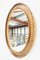 Specchio da parete ovale vintage decorativo intagliato, anni '50, Immagine 3
