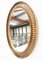 LargeVintage Oval Framed Gold Decorative Carved Wall Mirror, 1950s, Image 5