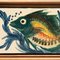 Diaz Costa, Handbemalter Fisch, 1960er, Keramik & Farbe, Gerahmt 4