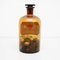 Vintage French Amber Glass Pharmacy Bottle with Marbles, 1930s 3