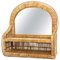 Mid-Century French Riviera Handcrafted Rattan Mirror, 1960s, Image 1