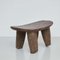 African Handmade Solid Wood Stool, 1950s, Image 6