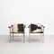 LC1 Chairs by Le Corbusier & Charlotte Perriand for Cassina, Set of 2 3