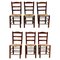 Charlotte Perriand Style Dining Chairs in Wood & Rattan by Le Corbusier, 1950s, Set of 6, Image 1