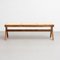 057 Civil Bench, Wood and Woven Viennese Cane by Pierre Jeanneret for Cassina 7