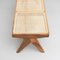 057 Civil Bench, Wood and Woven Viennese Cane by Pierre Jeanneret for Cassina, Image 14