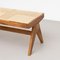 057 Civil Bench, Wood and Woven Viennese Cane by Pierre Jeanneret for Cassina 9