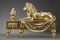 Andirons with Lions in Gilded & Chiseled Bronze, Set of 2 4