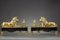 Andirons with Lions in Gilded & Chiseled Bronze, Set of 2 16