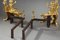 Louis XV Style Andirons in Gilt Bronze, Set of 2 18