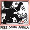 Affiche Lithographie Offset Originale Keith Haring, Afrique du Sud Libre, 1985 1