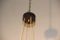 Lámpara de araña italiana de latón y vidrio de Stilnovo, años 50, Imagen 6