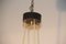 Lámpara de araña italiana de latón y vidrio de Stilnovo, años 50, Imagen 2