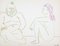Nach Pablo Picasso, Clown & Nude Woman, 1954, Lithographie 3