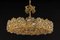 Gilt Brass & Crystal Glass Encrusted Chandelier from Palwa, Germany, 1970s 14