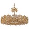 Gilt Brass & Crystal Glass Encrusted Chandelier from Palwa, Germany, 1970s, Image 2