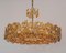 Gilt Brass & Crystal Glass Encrusted Chandelier from Palwa, Germany, 1970s, Image 9