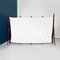 Mid-Century Italian Rectangular Divider in Wood, White Fabric & Metal, 1950s 3