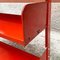 Space Age Italian Red Metal Congresso Bookcase by Lips Vago, 1970s 8