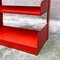 Space Age Italian Red Metal Congresso Bookcase by Lips Vago, 1970s 9