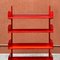 Space Age Italian Red Metal Congresso Bookcase by Lips Vago, 1970s 6