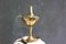 Lámpara de aceite de escritorio francesa grande de latón, Imagen 2